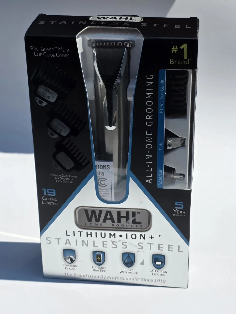 Wahl 9898 Lithium Ion+ Stainless Steel All-in-One Grooming Kit Trimmer NEW